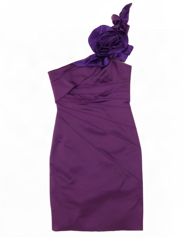 Rochie Karen Millen pentru femei, cu un singur umăr, UK 14, mare, mov, bloc de culoare