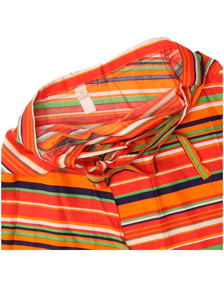 Fusta W32 VINTAGE pentru femei, bumbac cu dungi multicolore
