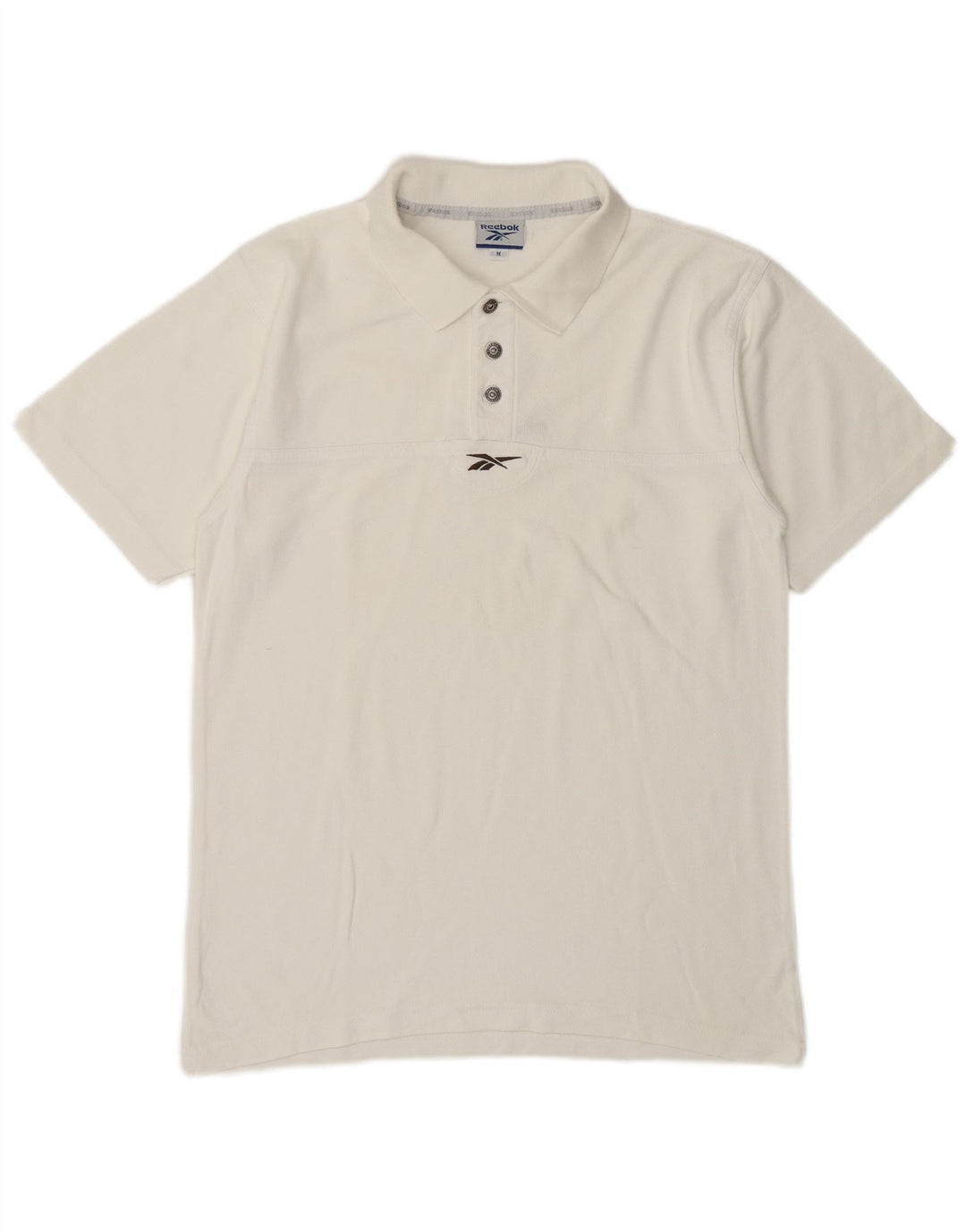 Tricou polo Reebok pentru bărbați, bumbac alb mediu