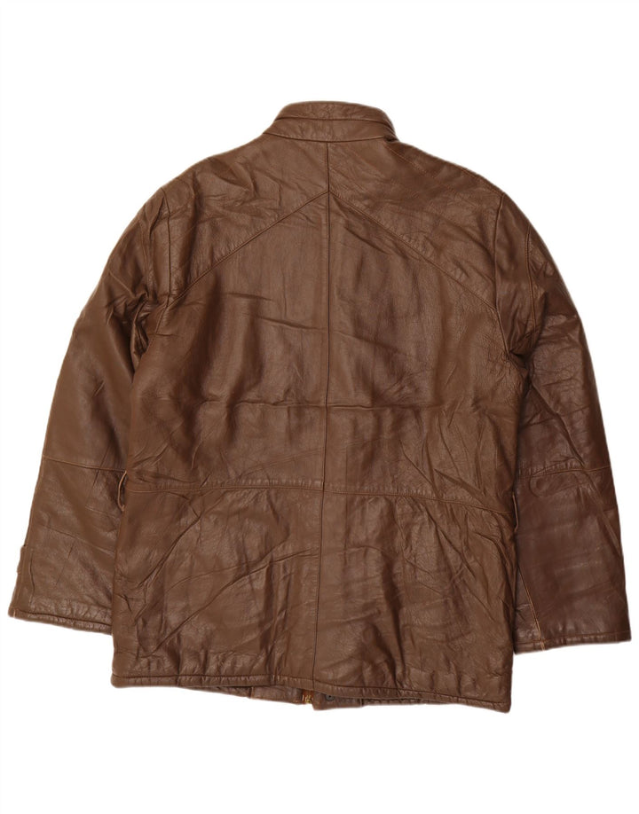 Jachetă de piele pentru bărbați VINTAGE IT 52 XL din piele maro
