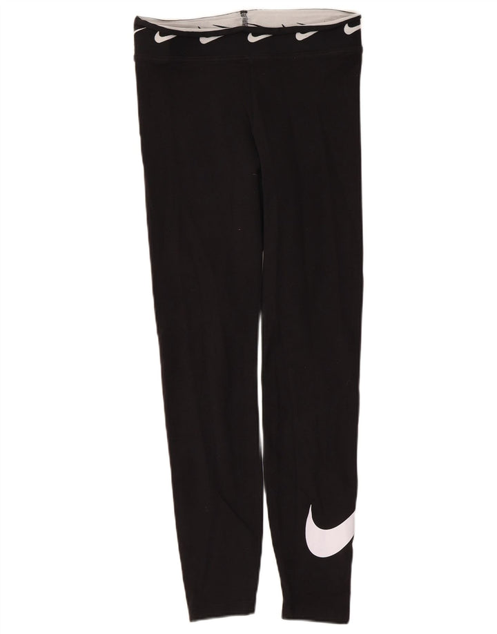 Leggings grafic Nike pentru femei UK 10 mic bumbac negru