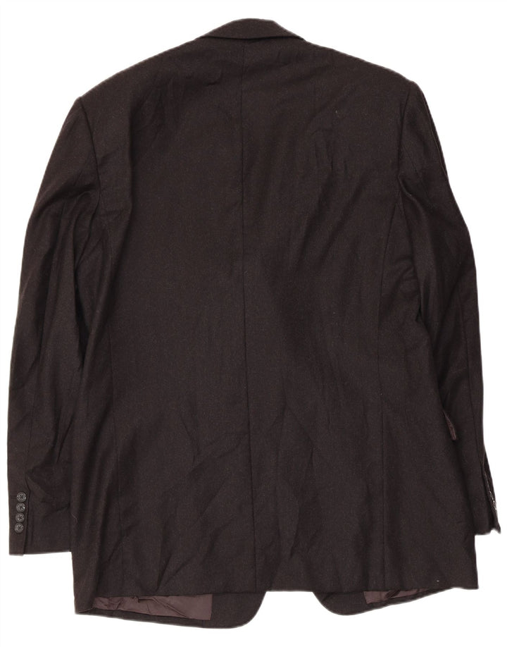 Jachetă Burberrys pentru bărbați cu 3 nasturi IT 52 Lână mare neagră