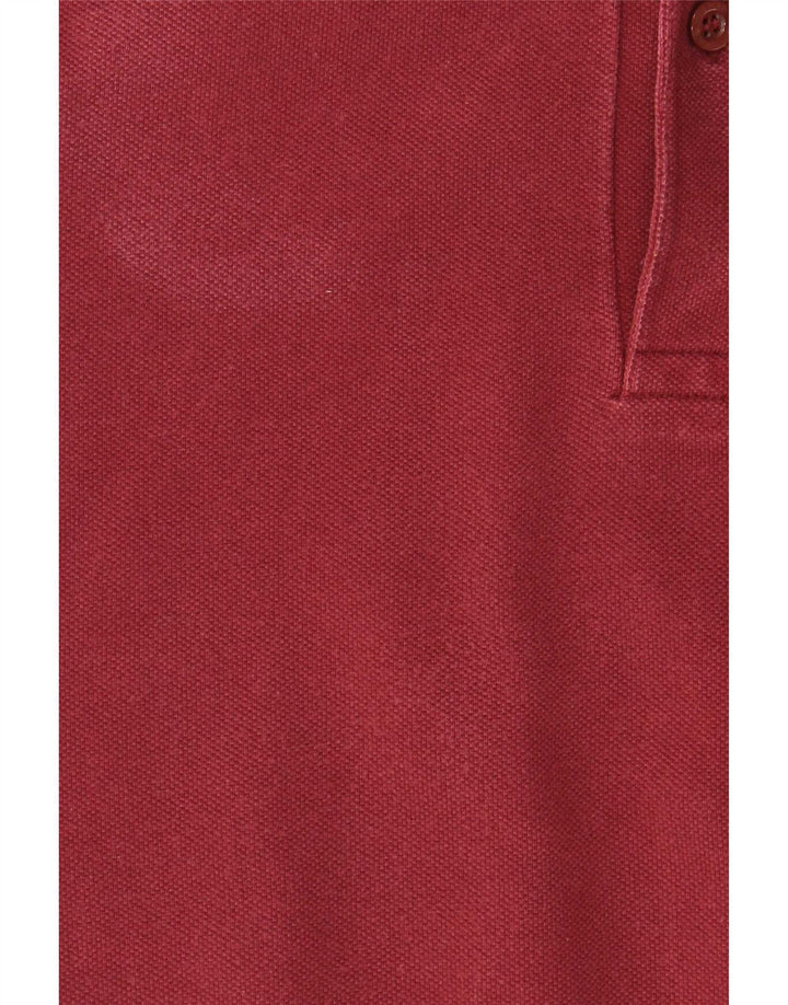 Cămașă polo Fred Perry pentru bărbați, bumbac cu dungi burgundy