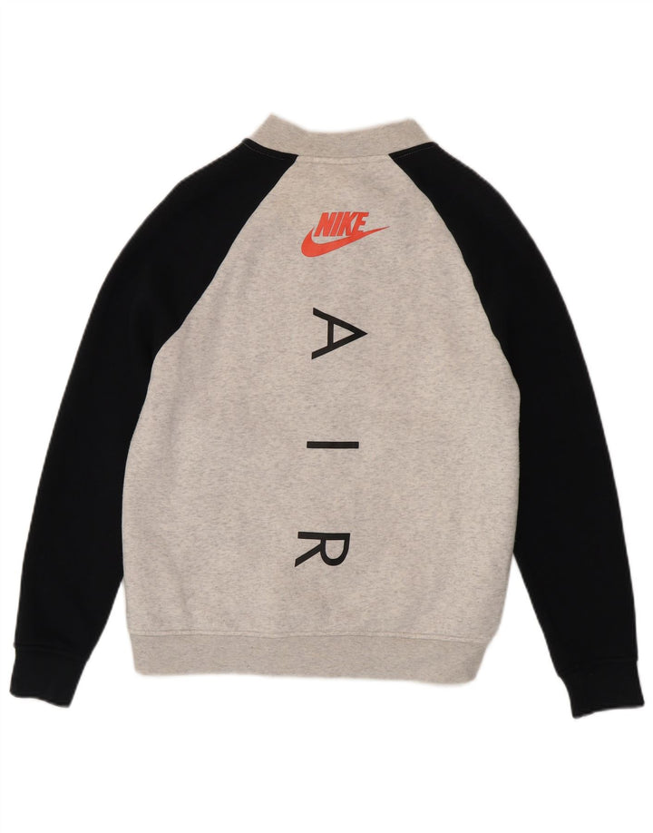 Jachetă de top pentru trening grafic Nike pentru bărbați, bumbac color bloc, gri mic