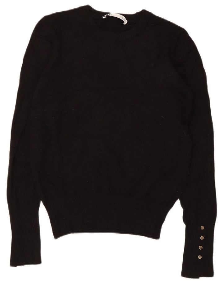 Pulover pentru damă Zara, cu gât turnut, UK 10 Mic Negru