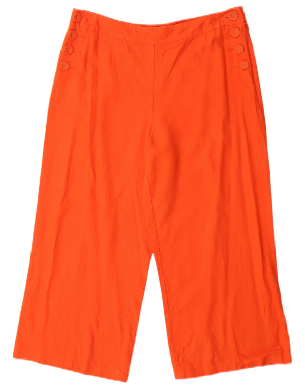 Pantaloni Capri pentru femei Marks & Spencer UK 12 Medium W30 L23 Portocaliu in