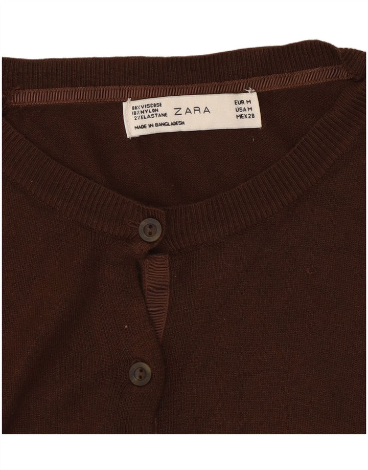 Pulover cardigan pentru femei Zara UK 14 Maro Mediu