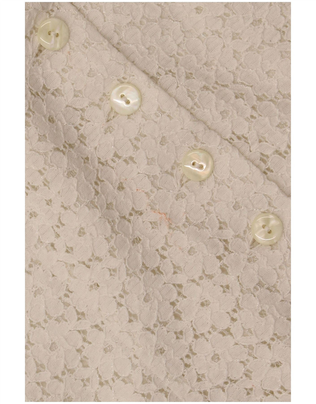 Bluză cămașă cu mânecă scurtă pentru femei VINTAGE IT 46, mare, alb, cu flori