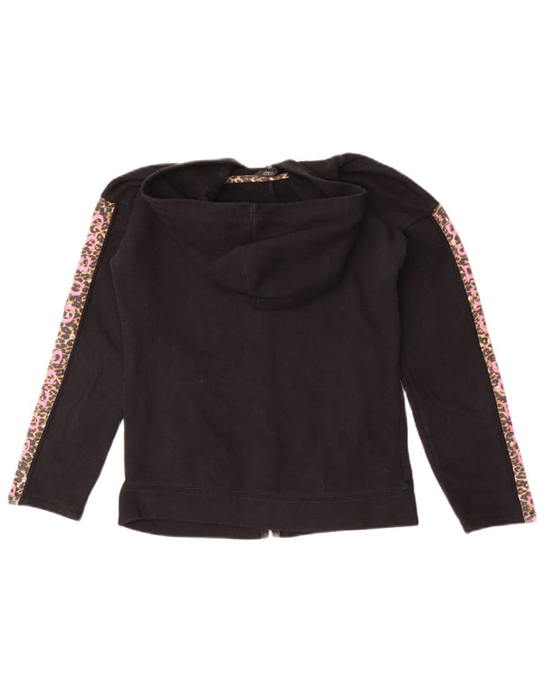 Pulover Guess pentru femei, cu fermoar și grafic, UK 6 XS, negru, imprimeu animal