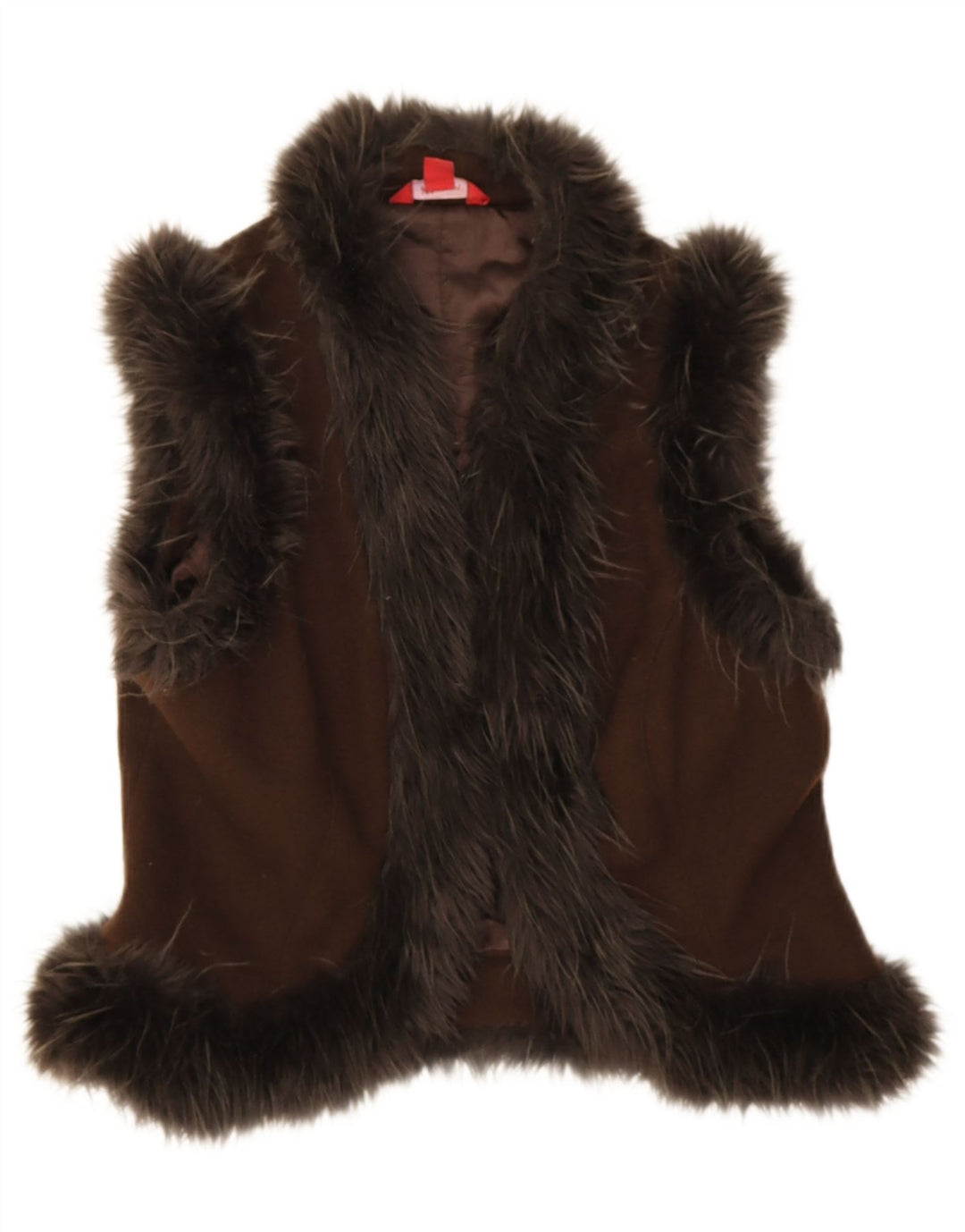 Gilet pentru femei Monsoon Crop Open UK 12 Lână maro medie