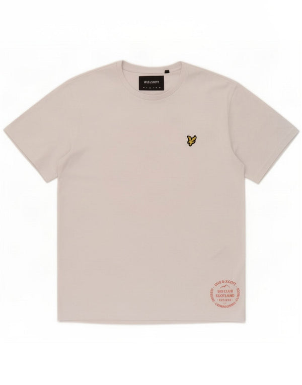 Lyle & Scott Tricou grafic pentru bărbați Top Bumbac alb mediu