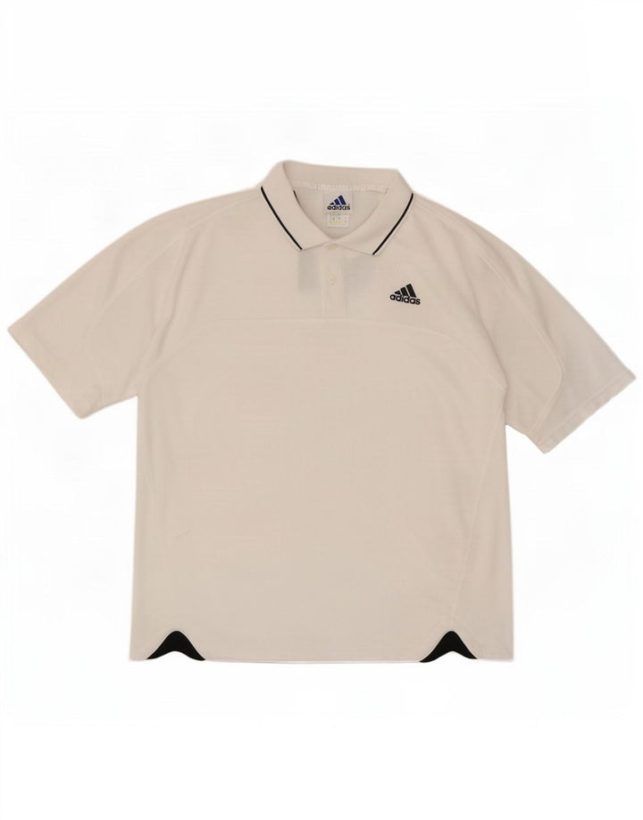 Tricou polo Adidas pentru bărbați Marea Britanie 44/46 Poliester alb mare
