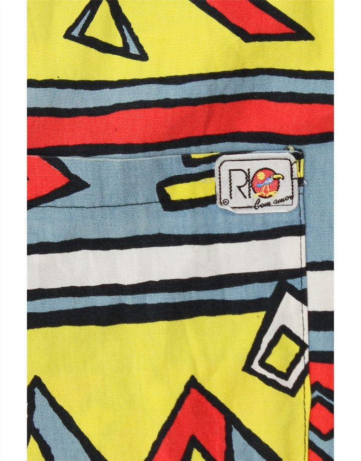 Cămașă cu mânecă scurtă Rio pentru bărbați, bumbac geometric multicolor mare