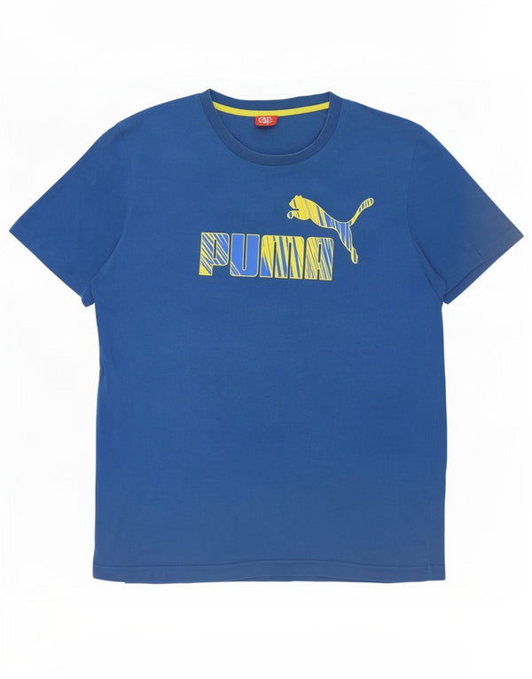 Tricou grafic Puma pentru bărbați Top Large Blue