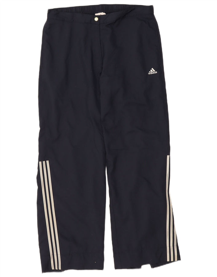 Pantaloni de trening ADIDAS pentru femei UK 16 Poliester mari bleumarin