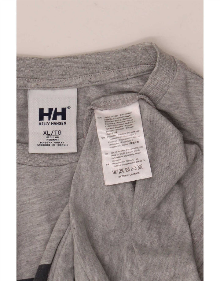 Tricou grafic Helly Hansen pentru bărbați Top XL bumbac gri