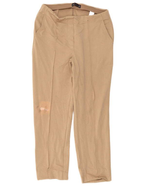 Pantaloni casual drepti pentru femei Marks & Spencer UK 12 Medium W30 L26 Bej