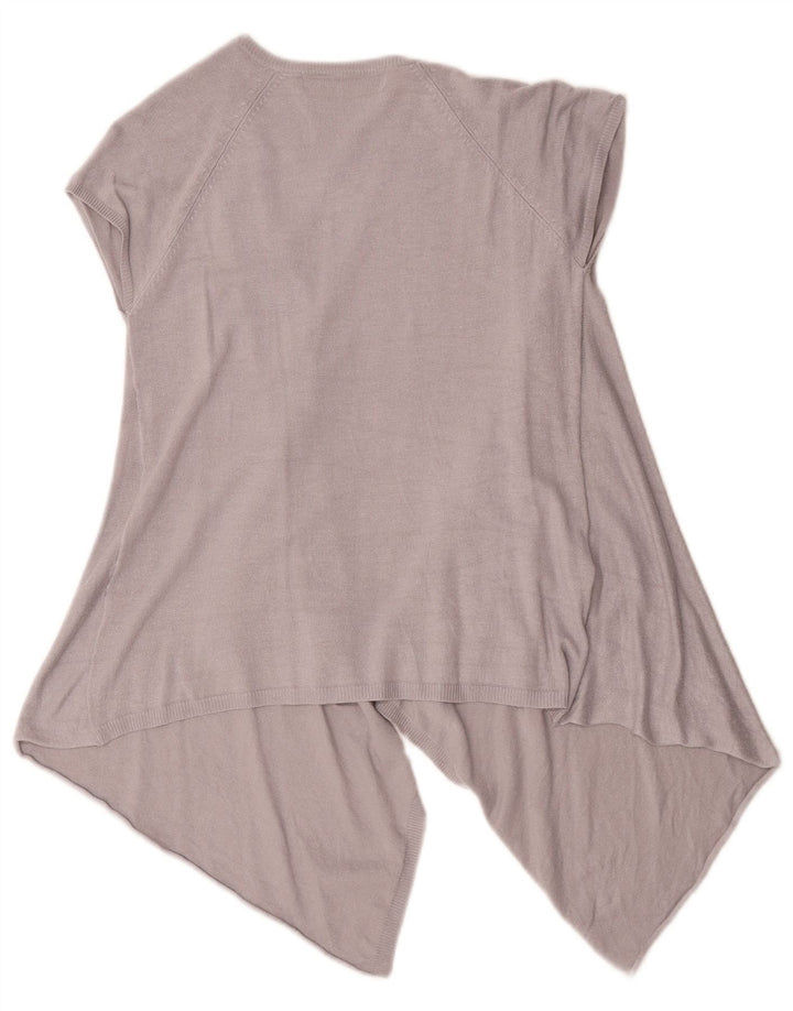 Top cardigan deschis asimetric pentru femei Zara UK 10 mic gri
