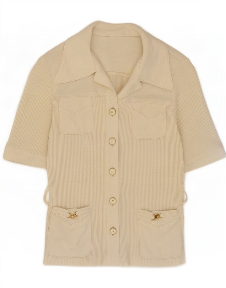 Pulover cardigan cu mânecă scurtă pentru femei Karner IT 40 Small Off White