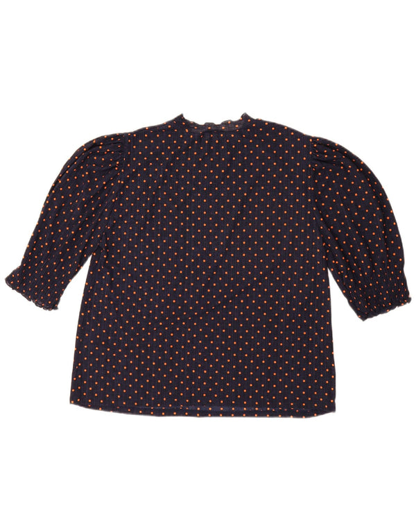 Bluză pentru femei Zara UK 14 Medium Bleumarin cu buline