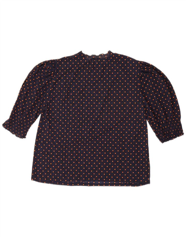 Bluză pentru femei Zara UK 14 Medium Bleumarin cu buline