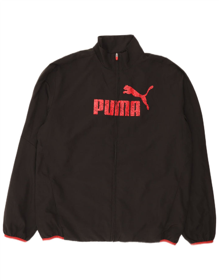 Jachetă de top pentru trening grafic Puma pentru bărbați XL, poliester negru