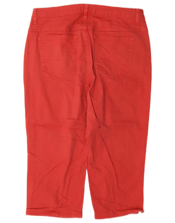 Pantaloni Capri Riders Lee pentru femei US 14 XL W34 L19 Bumbac roșu