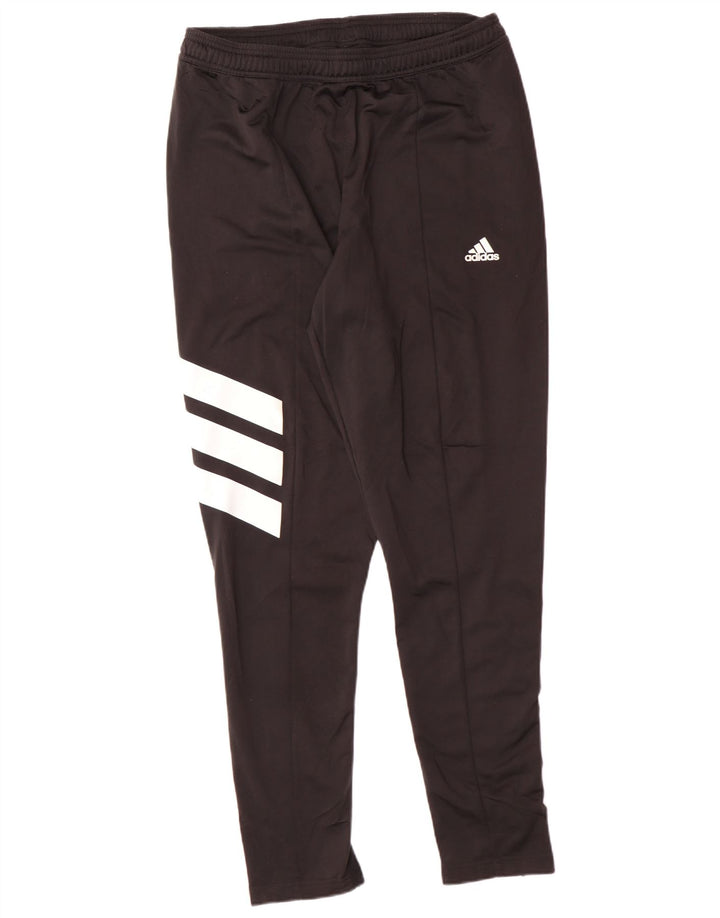 Pantaloni de trening ADIDAS pentru bărbați, mari, negru, poliester color bloc