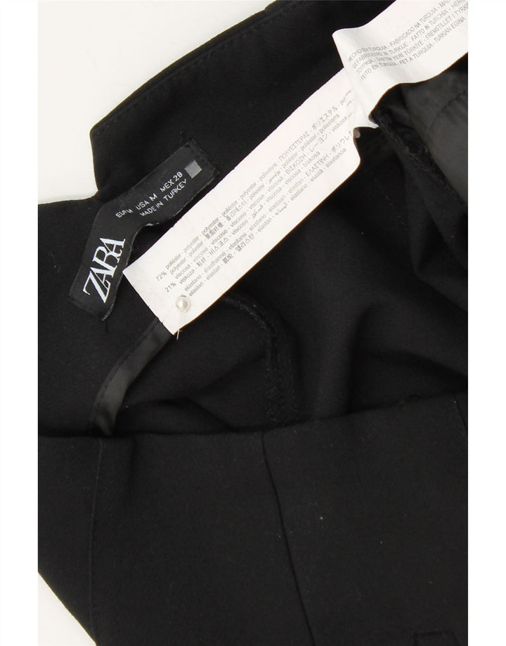 Pantaloni chino conici pentru femei ZARA Mediu L28 L26 Poliester negru