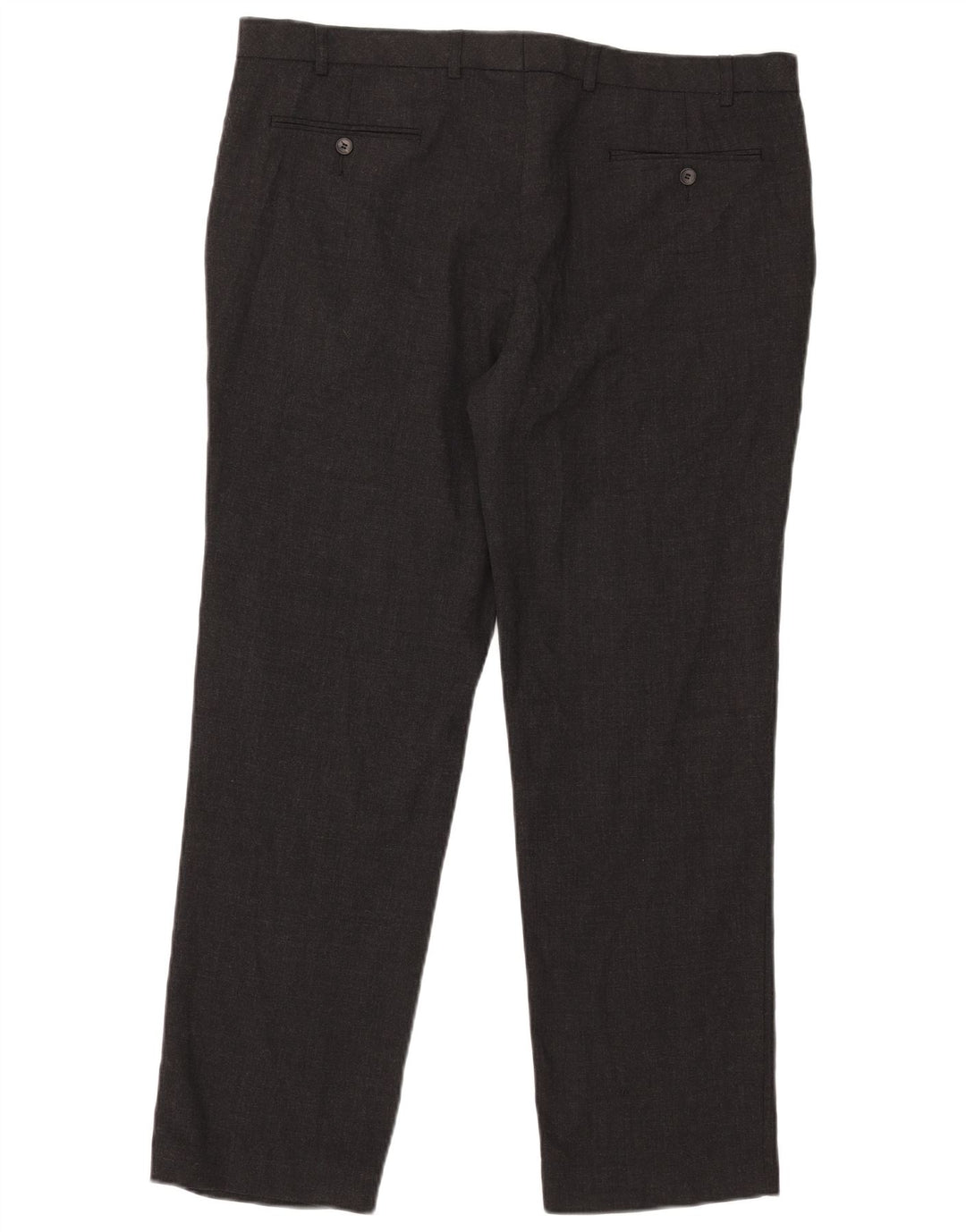 Pantaloni de costum drepți croiți pentru bărbați Marks & Spencer L40 L31 Lână gri