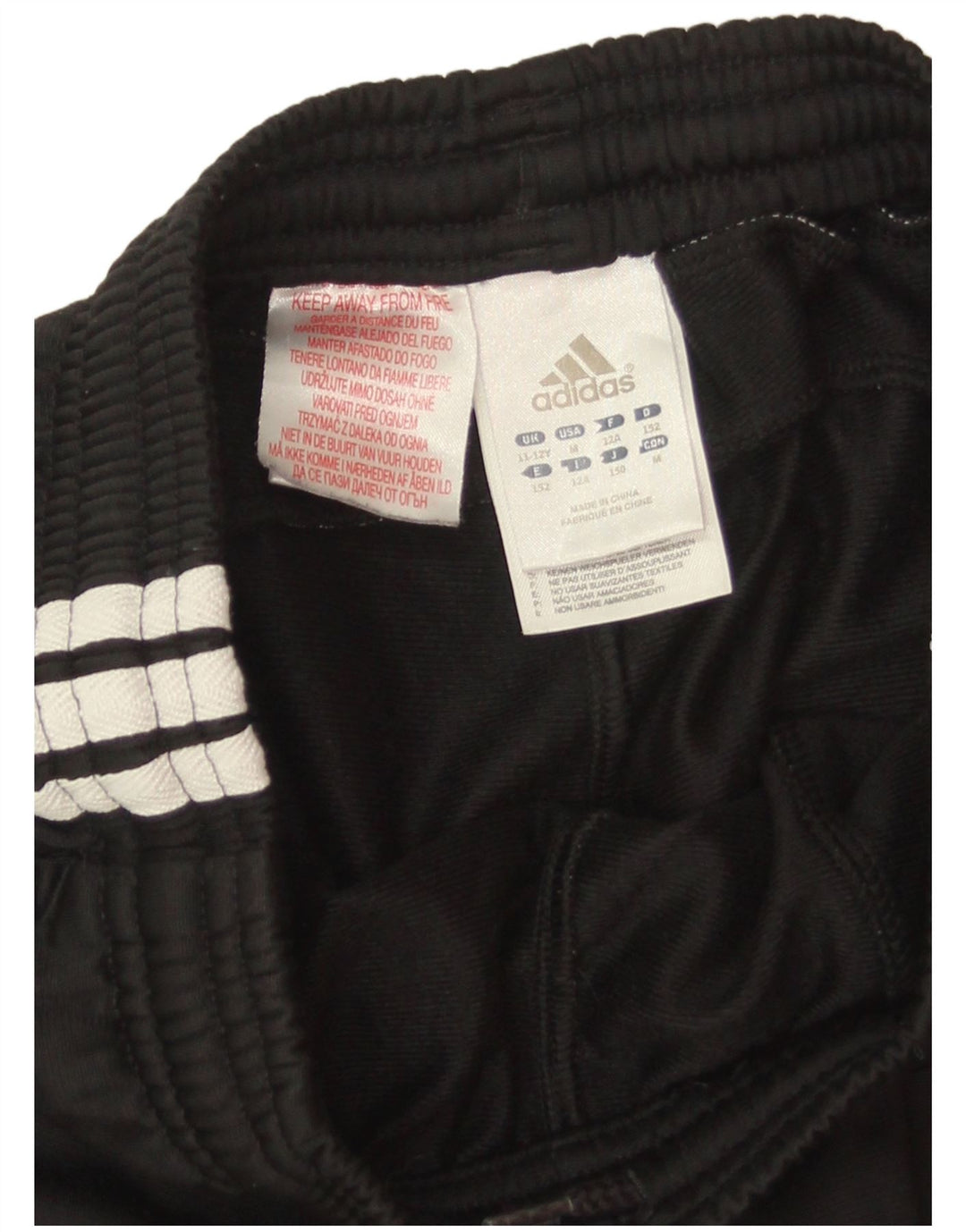 Adidas Băieți Pantaloni Trening Pantaloni Joggeri 11-12 Ani Poliester Negru