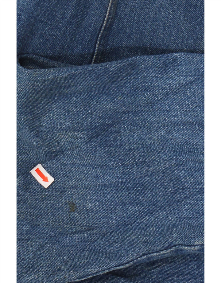 Jachetă pentru femei VINTAGE din denim cu 1 nasture, UK 16, mare, albastru