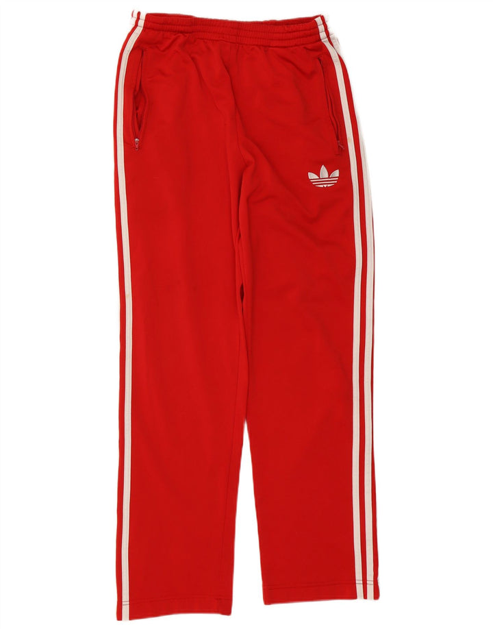 Pantaloni de trening Adidas pentru bărbați, poliester roșu mic