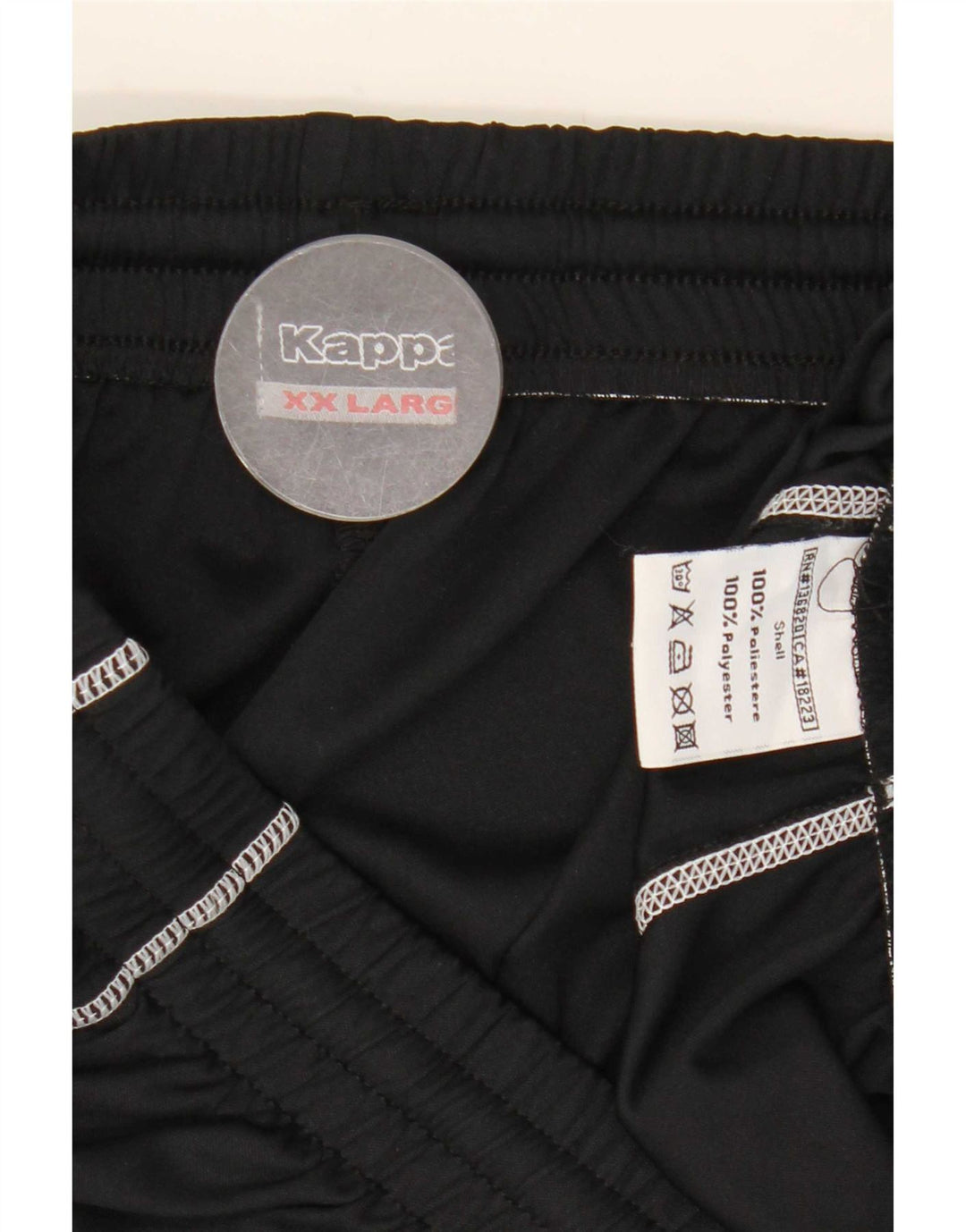 Pantaloni scurți sport grafic Kappa pentru bărbați 2XL poliester negru