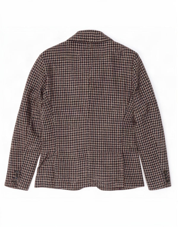 Jachetă vintage pentru bărbați cu 2 nasturi IT 52 XL bleumarin, picior de găină