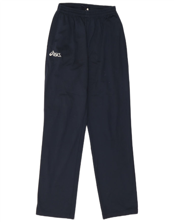 Pantaloni de trening grafic Asics pentru bărbați, poliester mediu albastru bleumarin