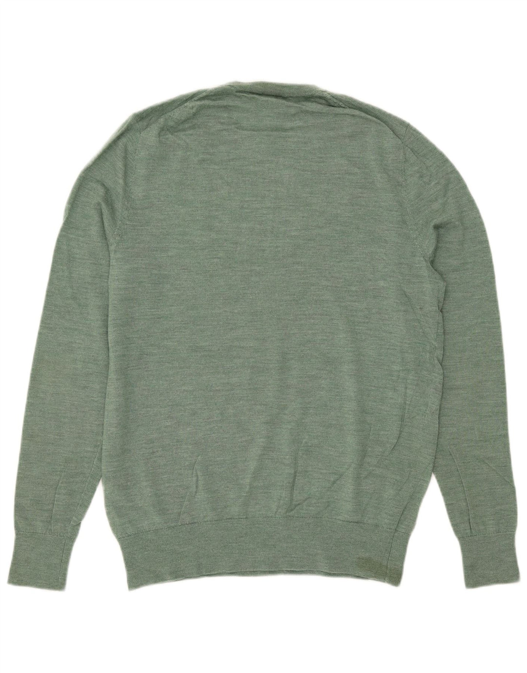 Pulover John Lewis pentru bărbați, cu gât crew, lână merinos, verde mediu