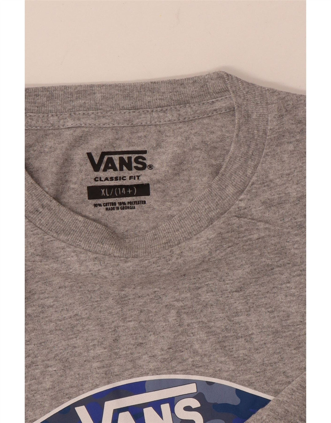 Tricou grafic Vans Classic Fit 14-15 ani XL Gri pete