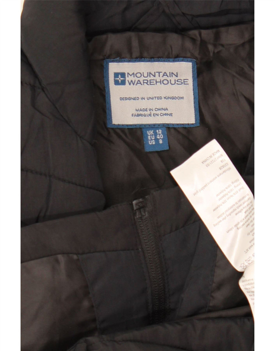 Gilet căptușit pentru femei Mountain Warehouse UK 12 Medium Black Nylon