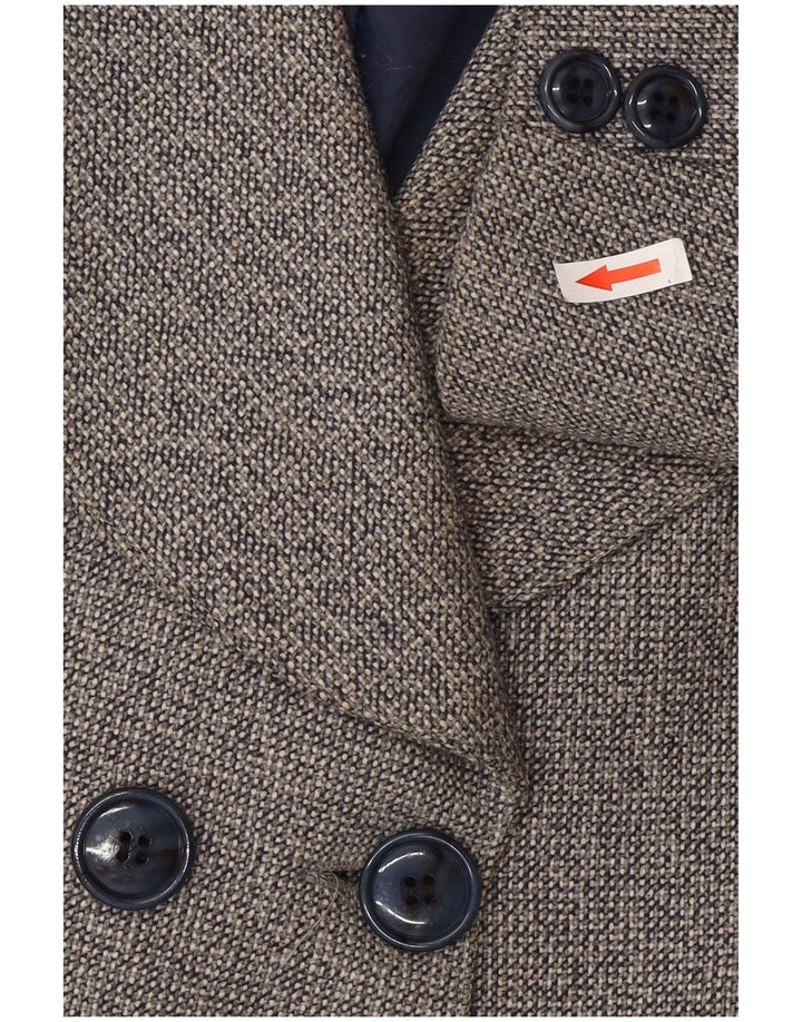 Palton dublu pentru femei Vintage UK 10 Lână gri mică