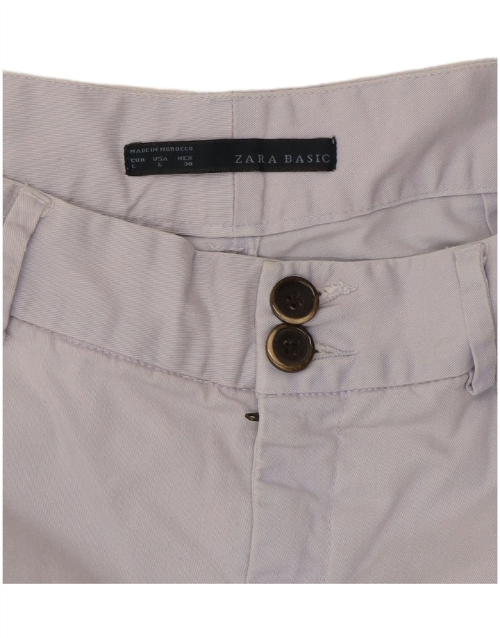 Pantaloni scurți chino pentru femei Zara, mari W30, albastru