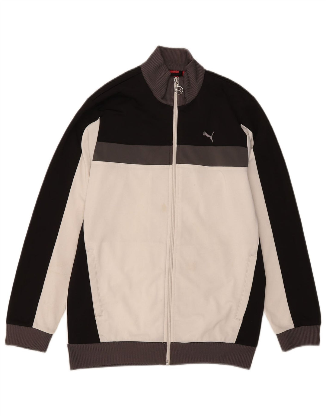 Jachetă de trening Puma pentru băieți 11-12 ani, alb, color block