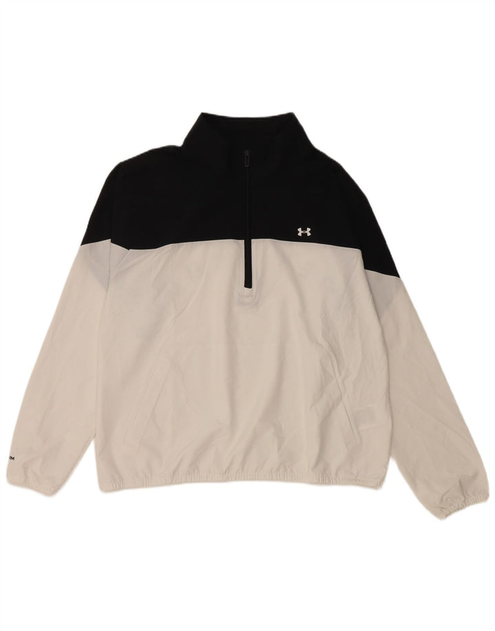 Pulover pentru femei UNDER ARMOUR Top de trening UK 16 Large White Colorblock