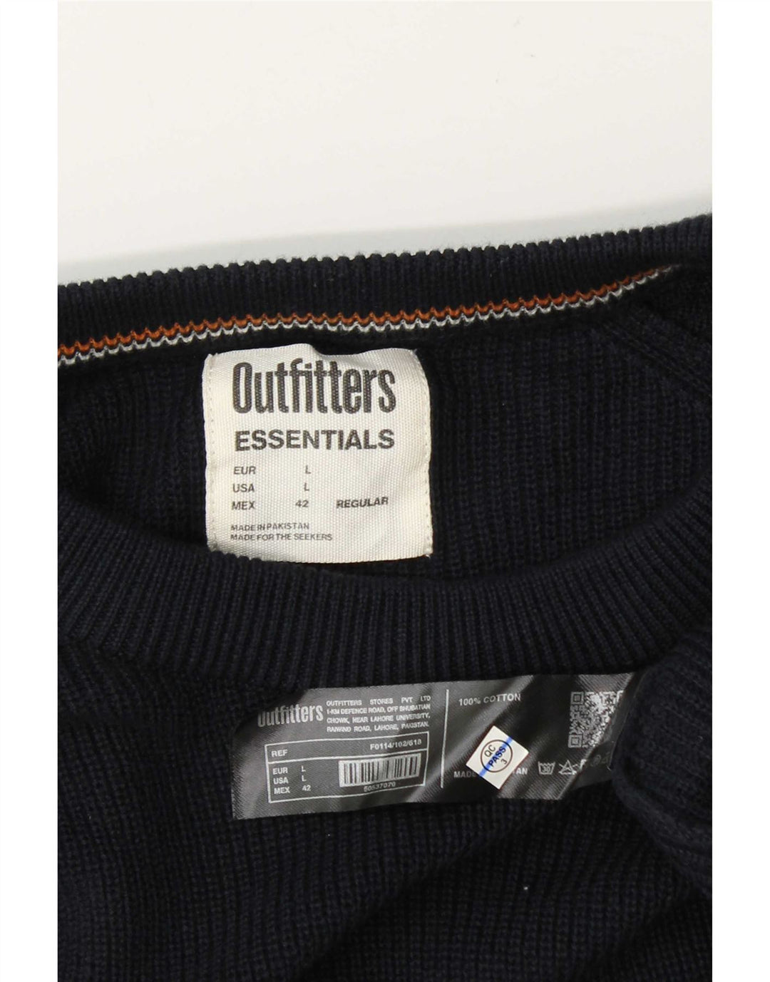 Pulover pentru bărbați Essentials cu gât crew pulover mare din bumbac bleumarin