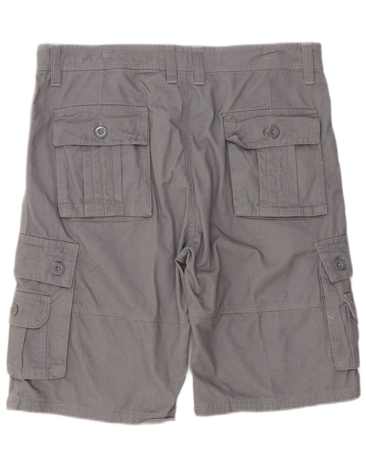 Pantaloni scurți cargo pentru bărbați Vogue W32, bumbac gri mediu