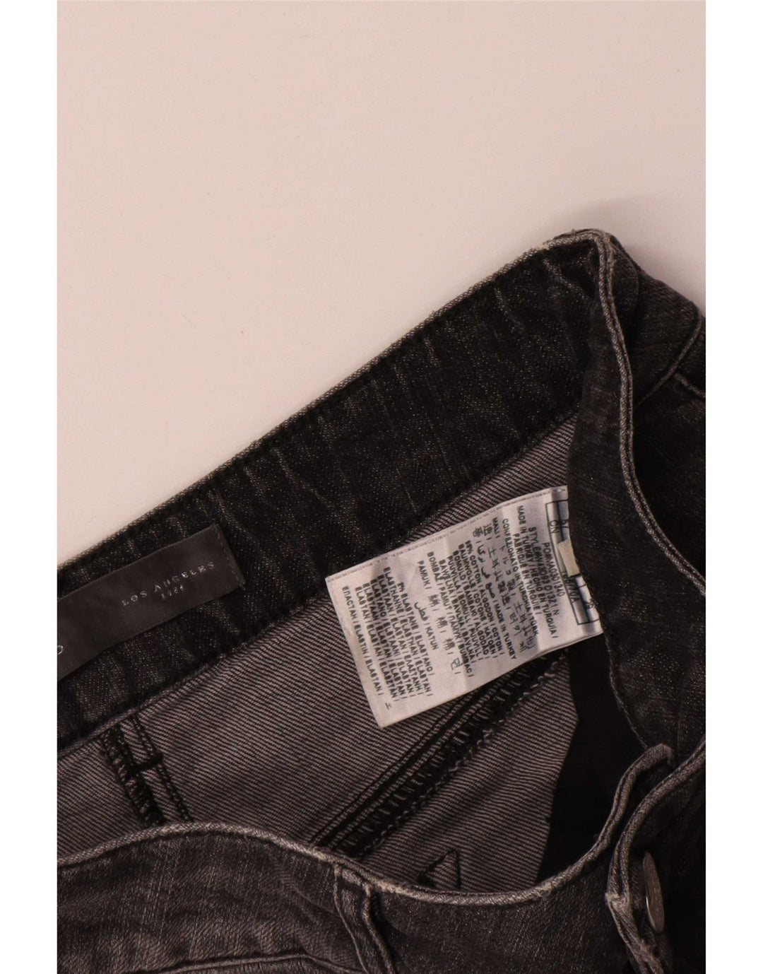 Guess Fusta Denim Distressed W27 Bumbac Gri mic