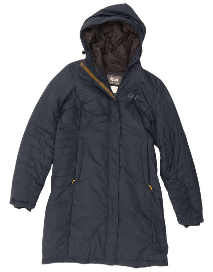 Jack Wolfskin Palton căptușit cu glugă pentru bărbați UK 12/14 Poliester mediu bleumarin