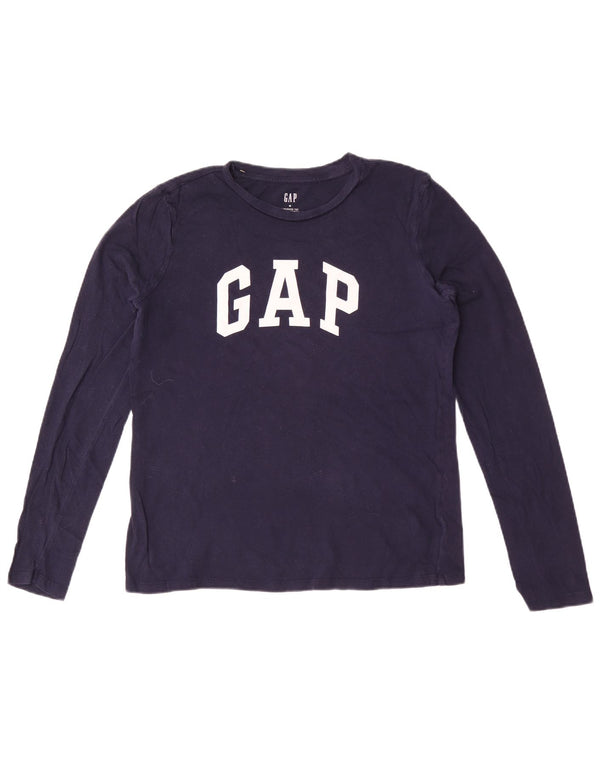 Top cu grafic pentru femei Gap cu mânecă lungă UK 14 Medium Bleumarin