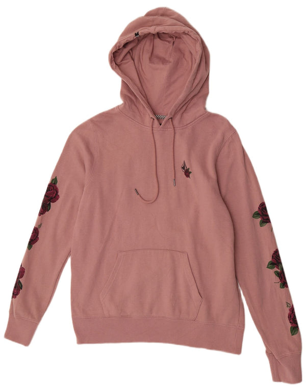 Pulover Volcom pentru damă, UK 14, bumbac floral, roz mediu