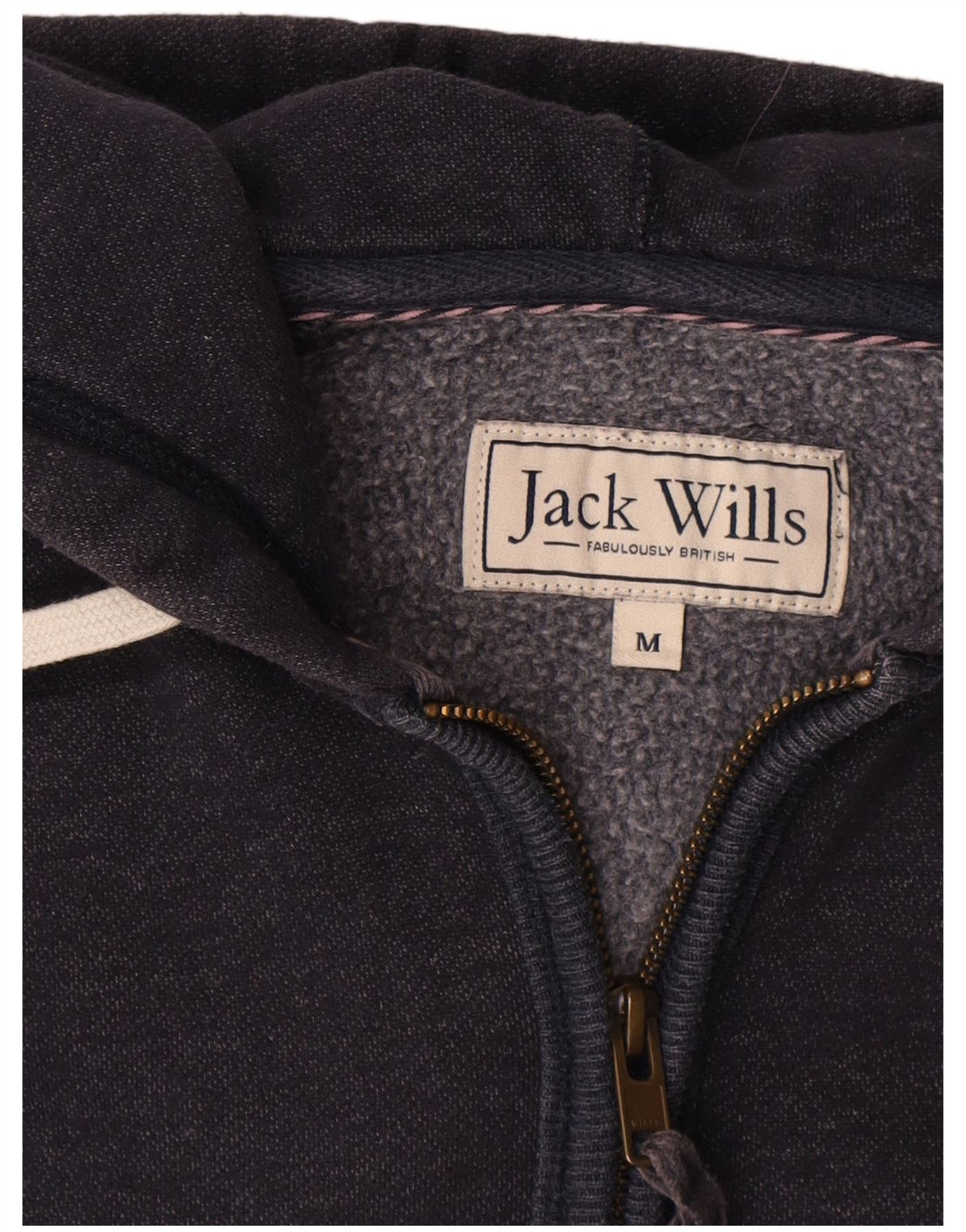 Pulover Jack Wills pentru bărbați, cu fermoar și grafic, bumbac, albastru, mediu